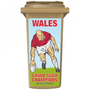 Wales Grand Slam Champions Wheelie Bin Sticker Panel